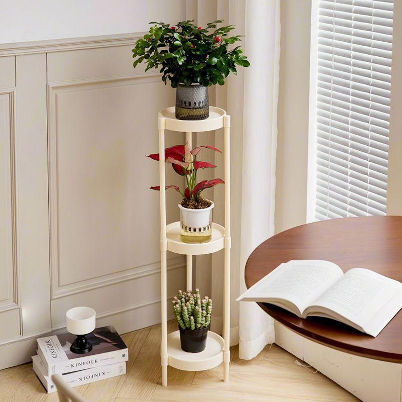 High-strength plastic small flower stand indoor balcony flower stand