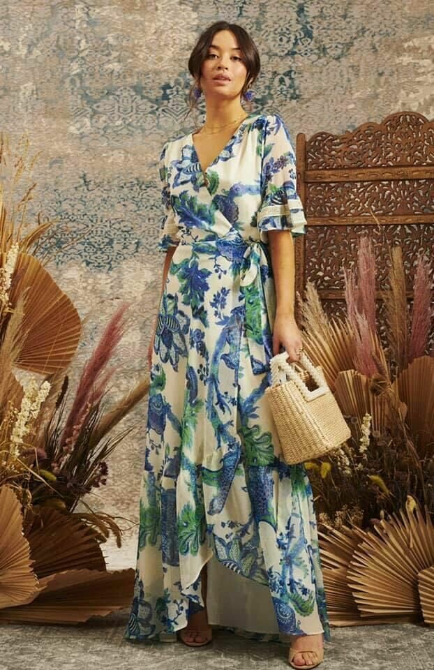 hope and ivy green wrap dress