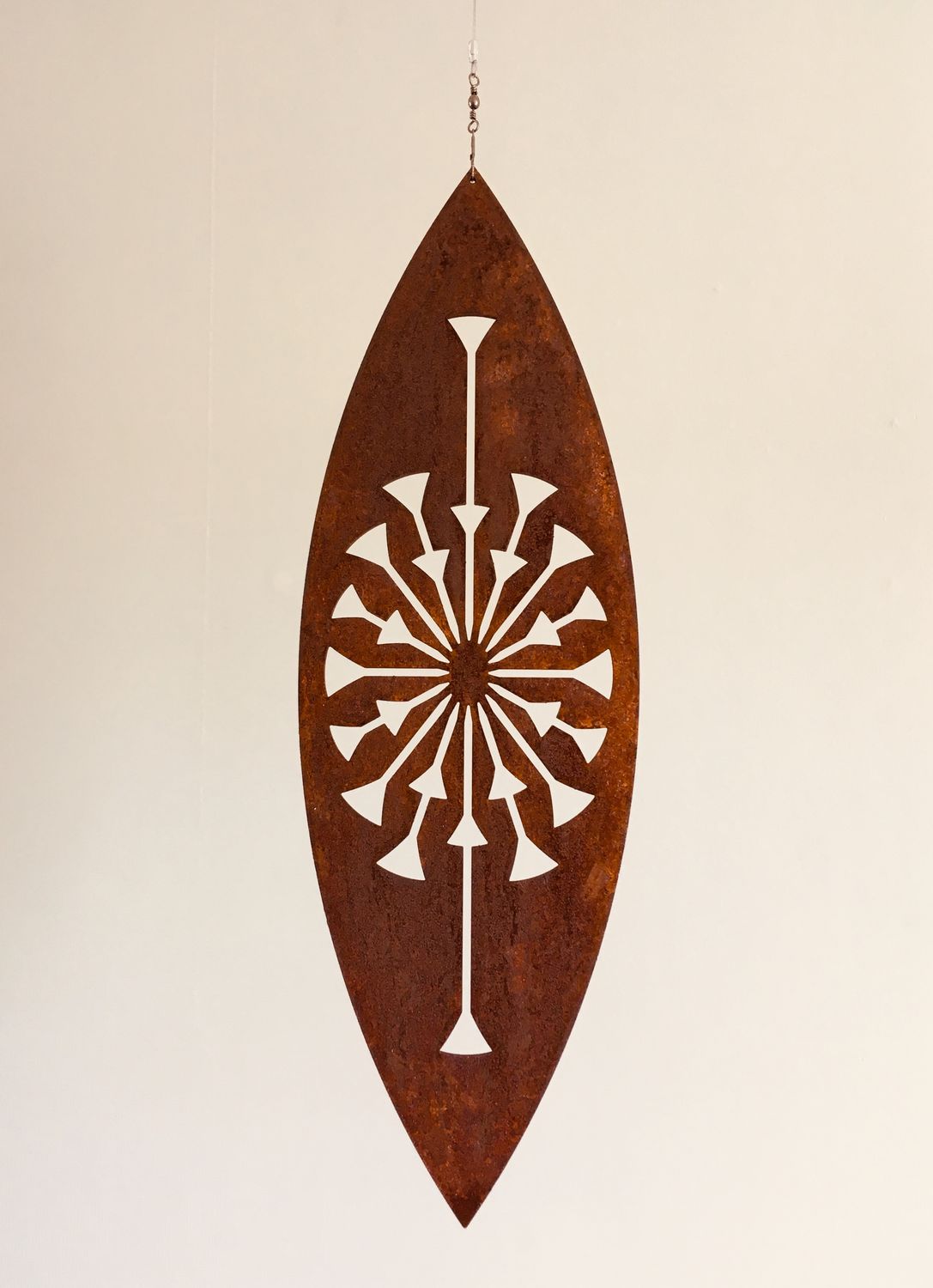 Corten Spinning Art