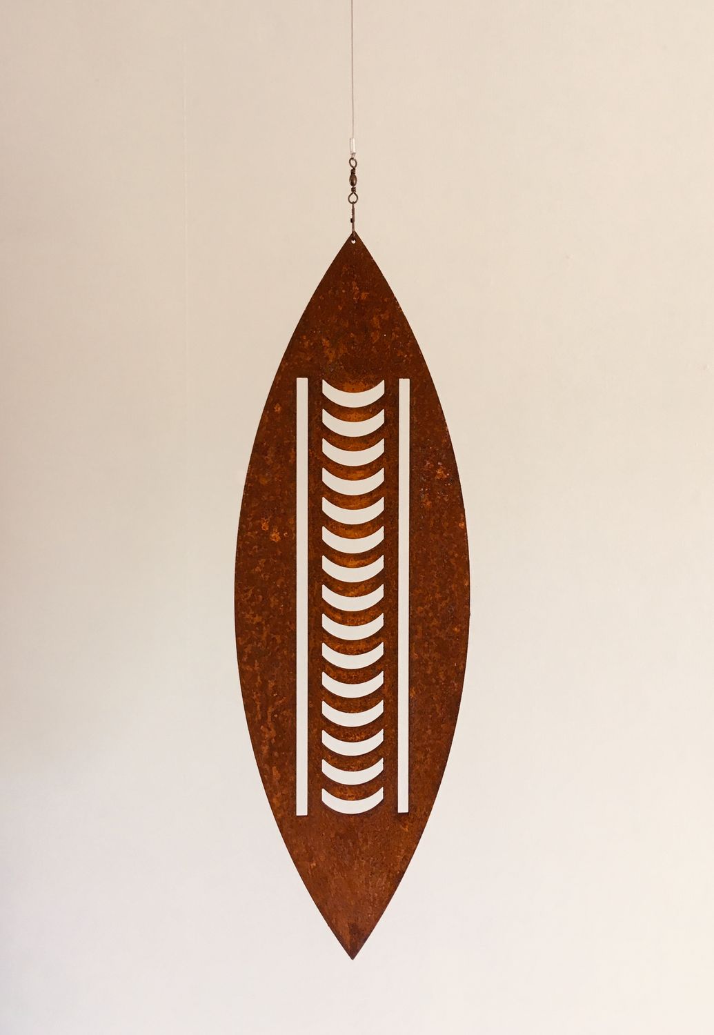 Nikau design Corten Spinning Art by Grounded Art NZ. Proudly made by Brendon &amp; Jane Harley in South Otago, New Zealand.
