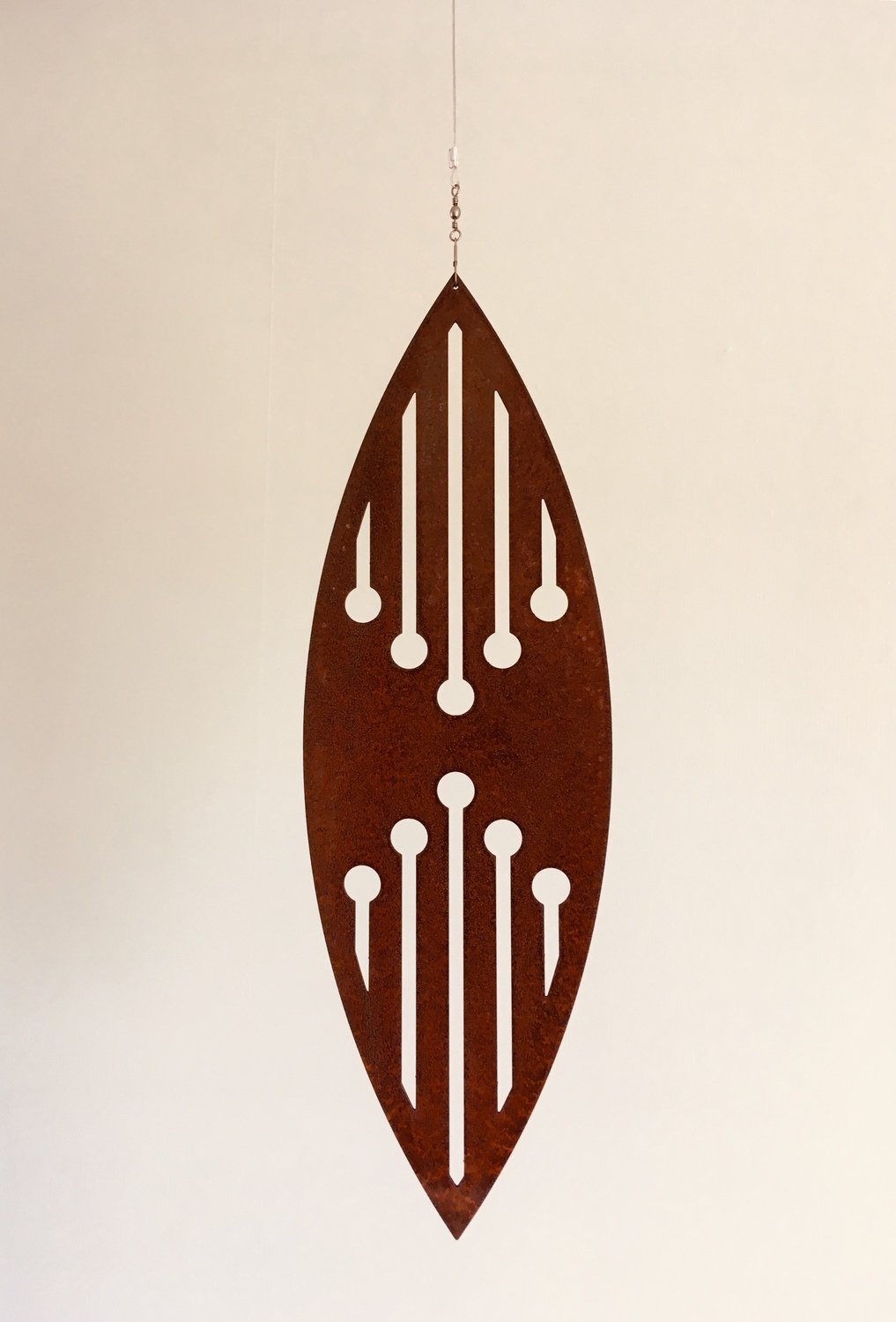 Reflection design Corten Spinning Art by Grounded Art NZ. Proudly made by Brendon &amp; Jane Harley in South Otago, New Zealand.