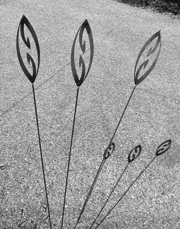 bold fish hook design in Corten Steel Spears by Grounded Art NZ