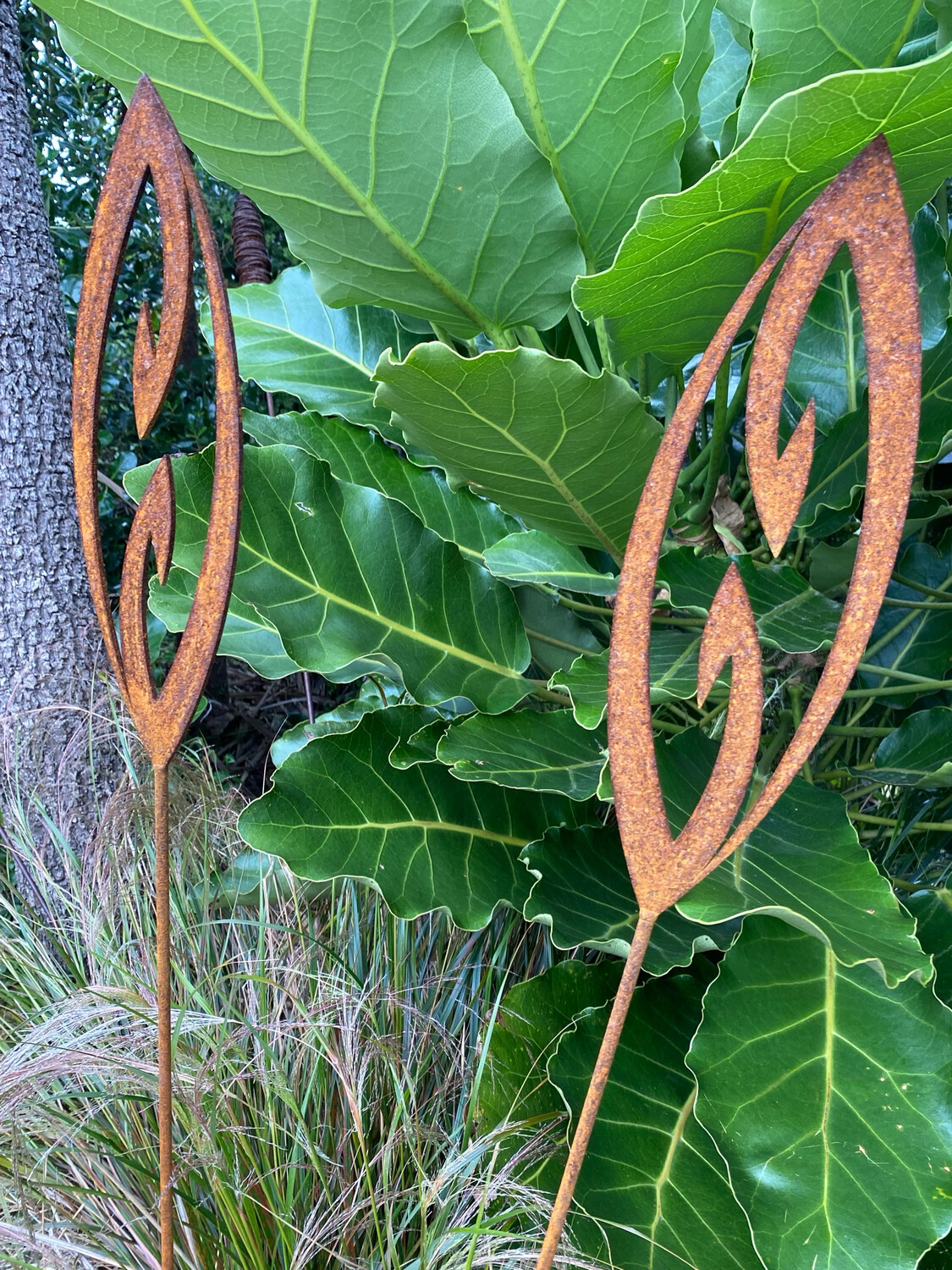 rusty fish hook spears by grounded art nz
