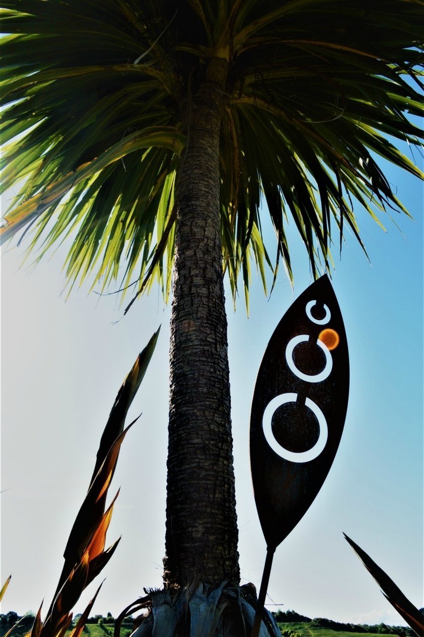 Tribal garden spear in Corten Steel. Proudly designed and made by Grounded Art NZ in South Otago, New Zealand. 