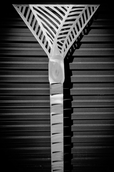 Aluminium Nikau Palm Wall Art by Grounded Art NZ. available in 1200mm and 1700mm tall. Handmade in South Otago, NZ