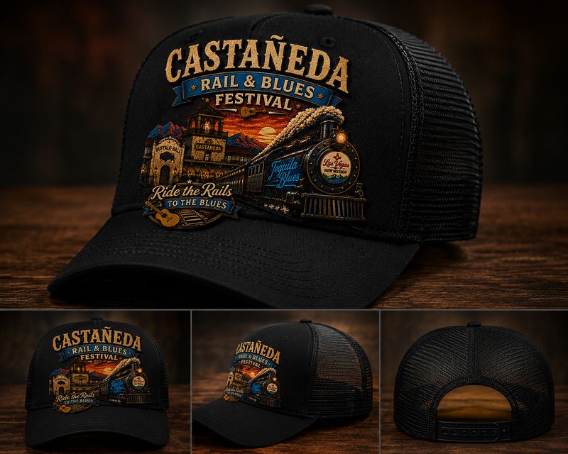 ​Ride the Rails to the Blues Trucker Hat