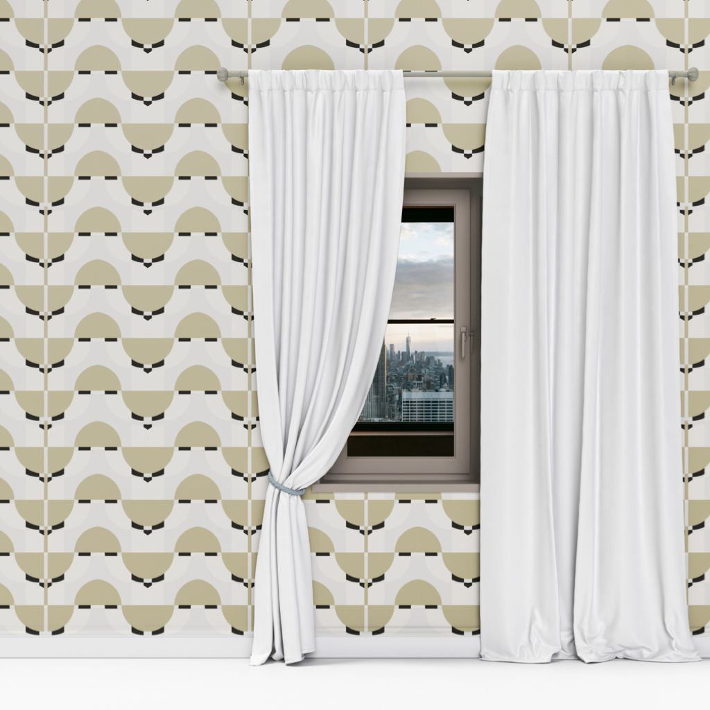 Artisan Tile – Green, Black &amp; White | Peel &amp; Stick Wallpaper