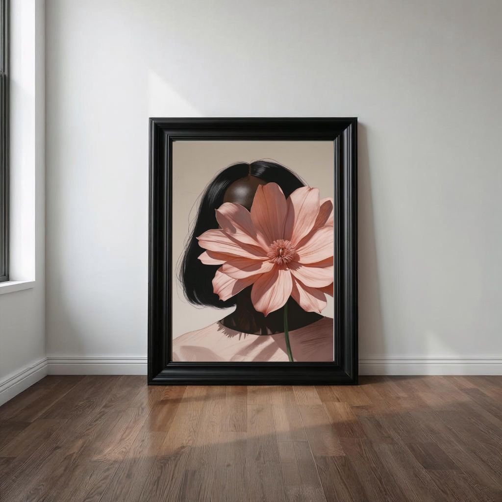 Floral Face Daisy Digital Art