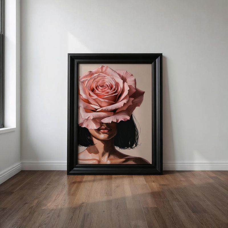 Floral Face Rose Digital Art