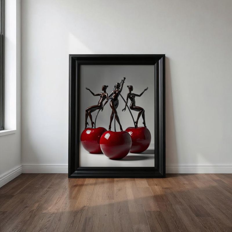 Red Cherry Sculpt Digital Art