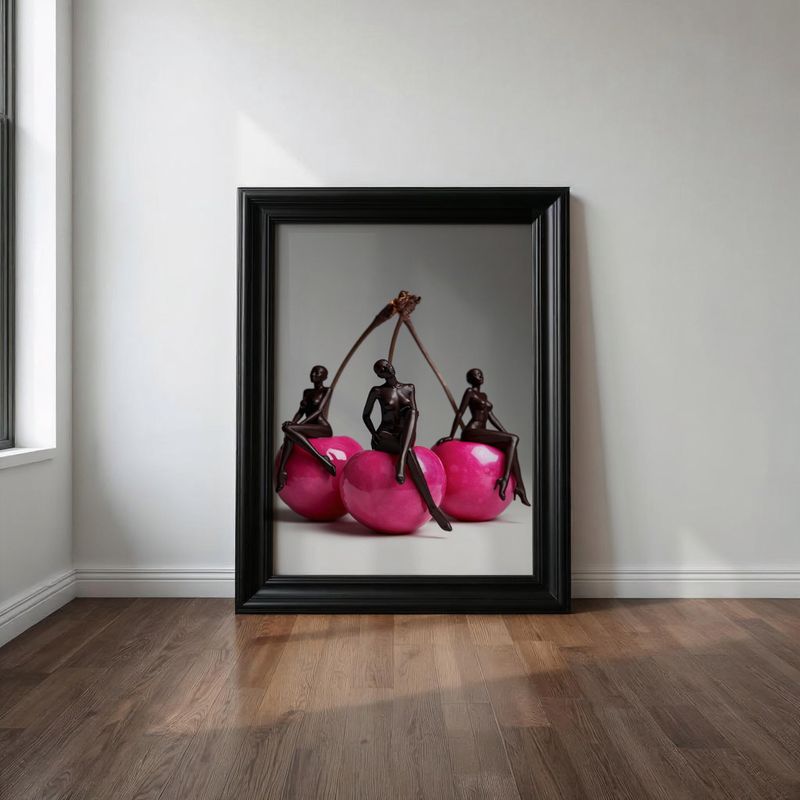 Pink Cherry Sculpt Digital Art