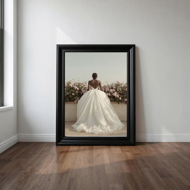 White Gown Blooms Digital Art