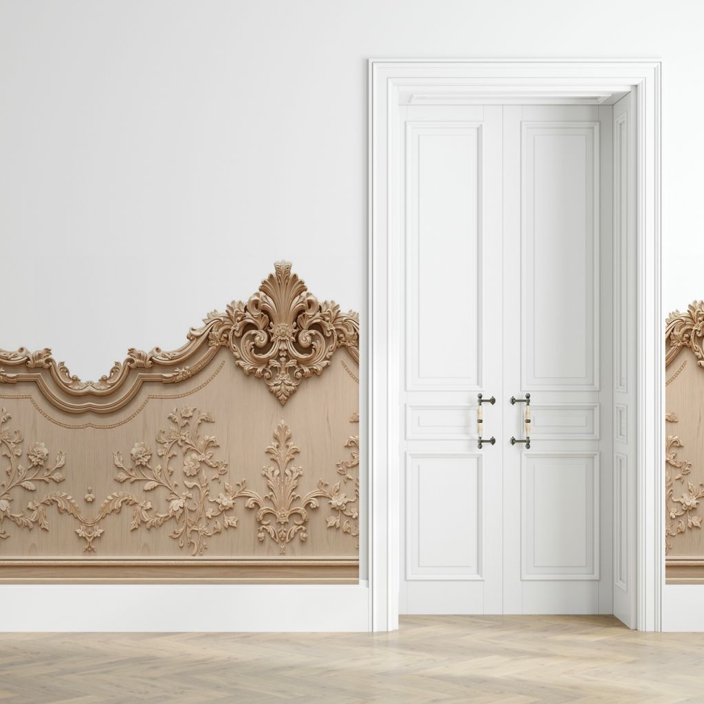 Antique French Oak Peel &amp; Stick Wallpaper Mural