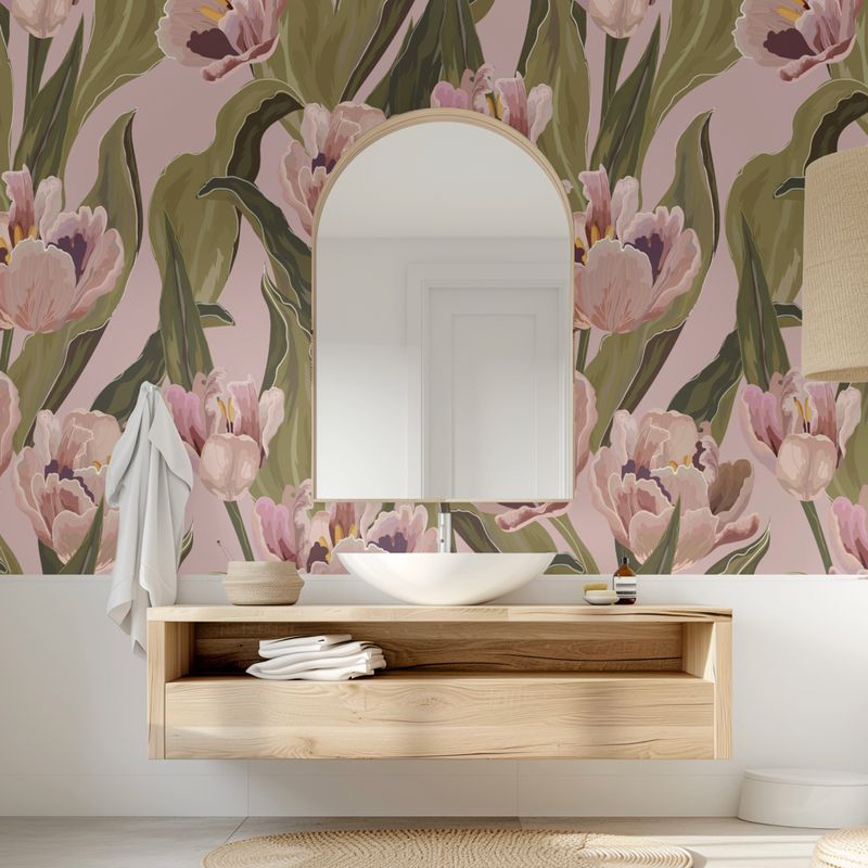 Flowers Wallpaper Aesthetic vintage – Peel &amp; Stick Mural