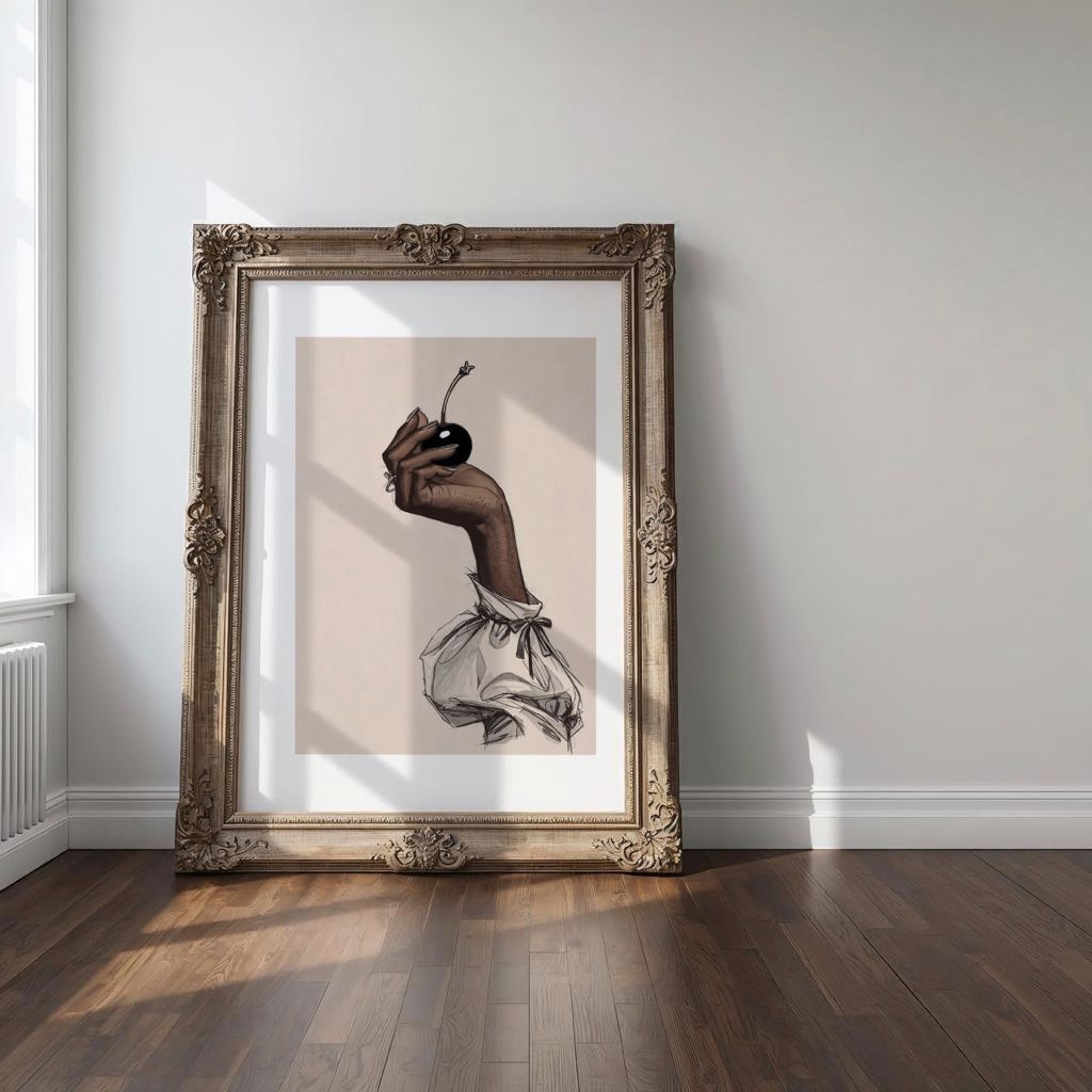 Black Cherry Hand Digital Art