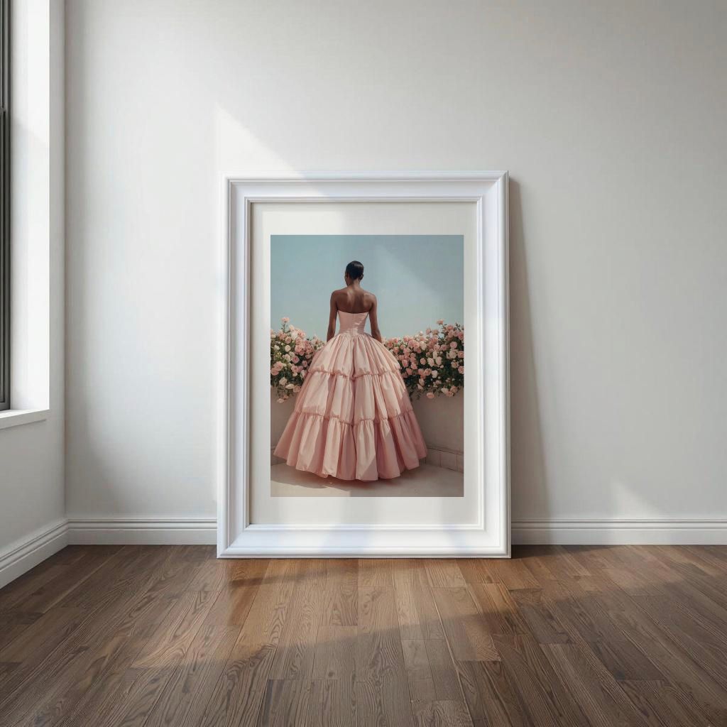Waiting in Blush Digital wall Art