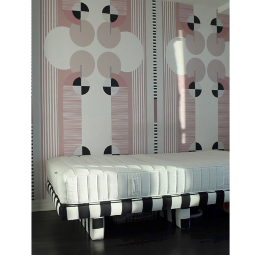 Custom Upholstered Striped Daybed (Full Size)