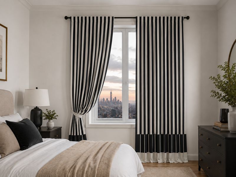 Signature Stripe Curtains-Bedroom