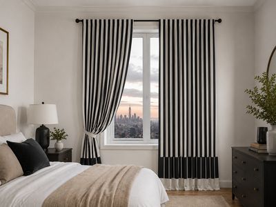 Signature Stripe Curtains-Bedroom