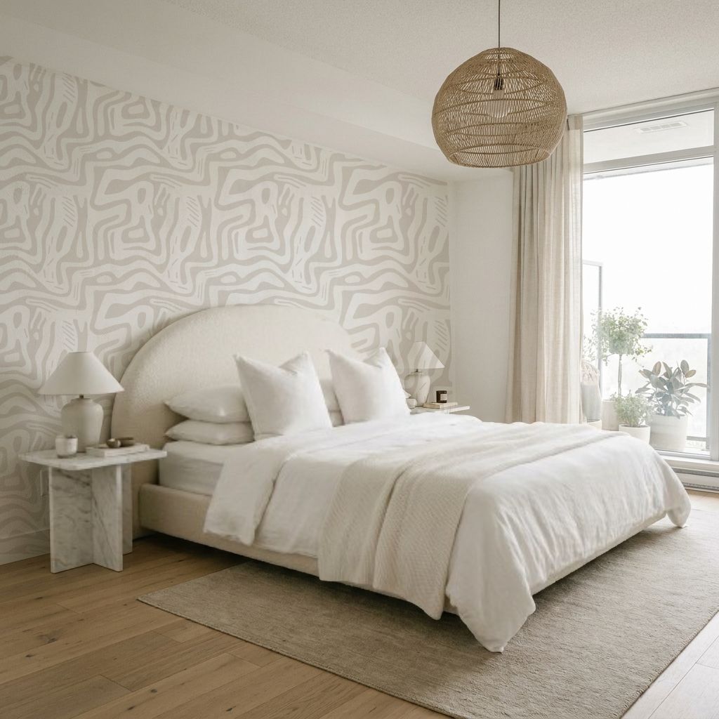 Tribal Neutral Peel and Stick Wallpaper