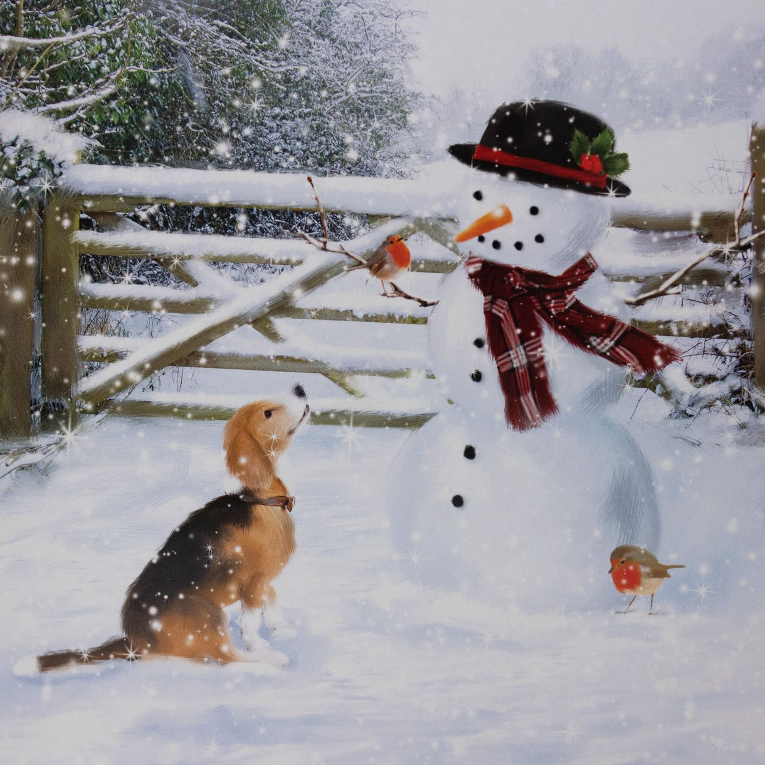 Snowman and Dog