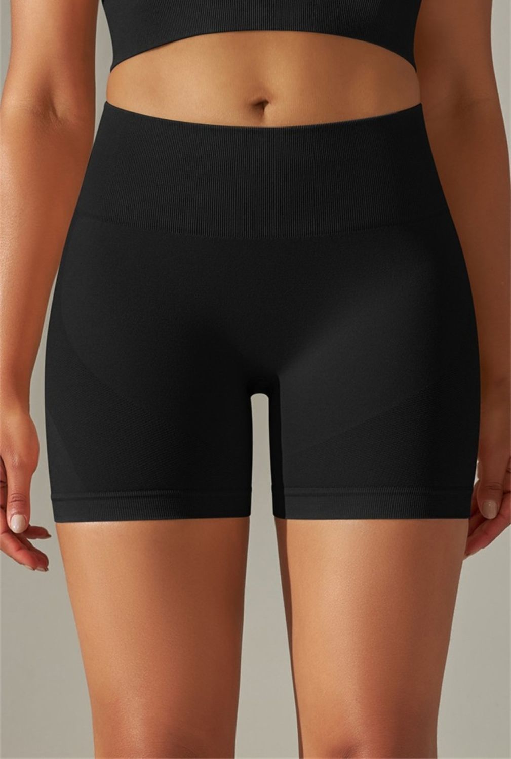 Sleek black workout and streetwear short