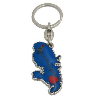 PORTE-CLES FER MARTINIQUE - CARTE COLOREE