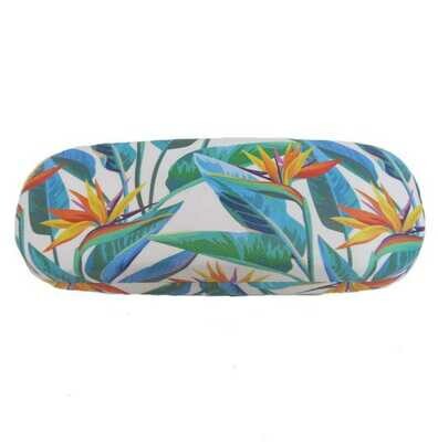 ETUI A LUNETTES MARTINIQUE - OISEAU PARADIS FOND BLANC