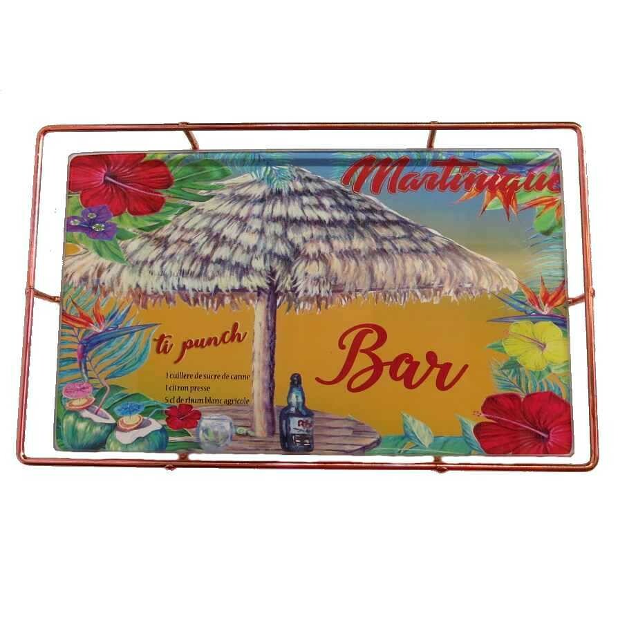 PLATEAU EN VERRE MARTINIQUE