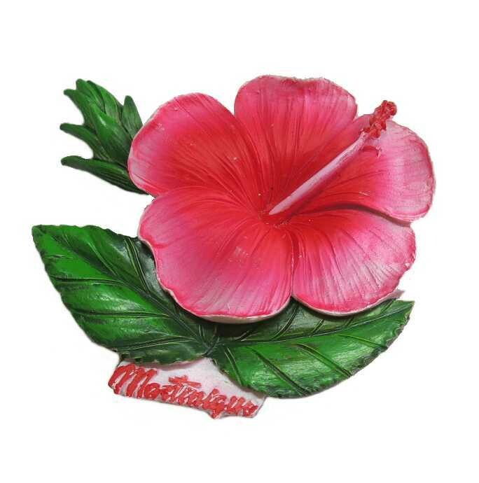 AIMANT MARTINIQUE EN POLYRESINE - HIBISCUS