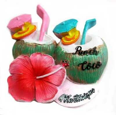 AIMANT MARTINIQUE EN POLYRESINE - PUNCH COCO