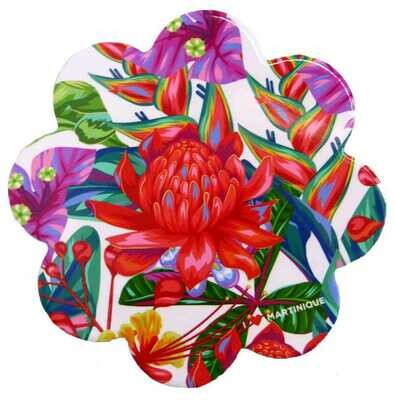 DESSOUS DE PLAT MARTINIQUE - ROSE PORCELAINE