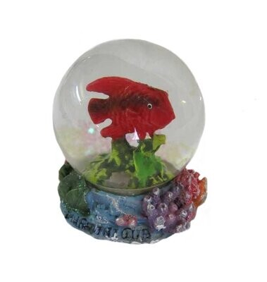 BOULE DE NEIGE POISSON ROUGE