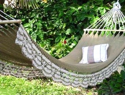 HAMAC FILET JUTE + FRANGE