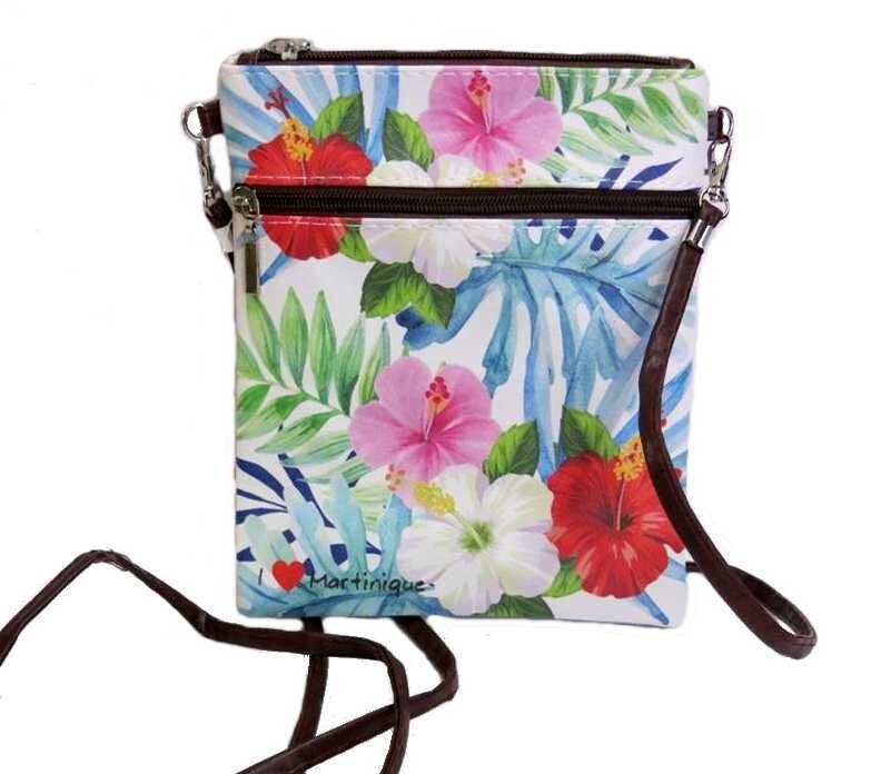 SACOCHE A BANDOULIERE FEMME MARTINIQUE - HIBISCUS RBR