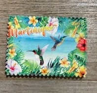 AIMANT MARTINIQUE CERAMIQUE RECTANGLE DENTELE - COLIBRI PLAGE