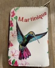 PORTE-MONNAIE RIGIDE PETIT MARTINIQUE - COLIBRI 4 HIBISCUS