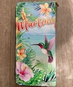 PORTE-MONNAIE RIGIDE GRAND ZIP MARTINIQUE - COLIBRI PLAGE