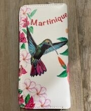 PORTE-MONNAIE RIGIDE GRAND ZIP MARTINIQUE - COLIBRI 4 HIBISCUS