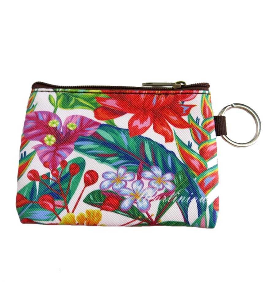 PORTE-CLES RECTANGLE IMPRIME MARTINIQUE - OISEAU DE PARADIS