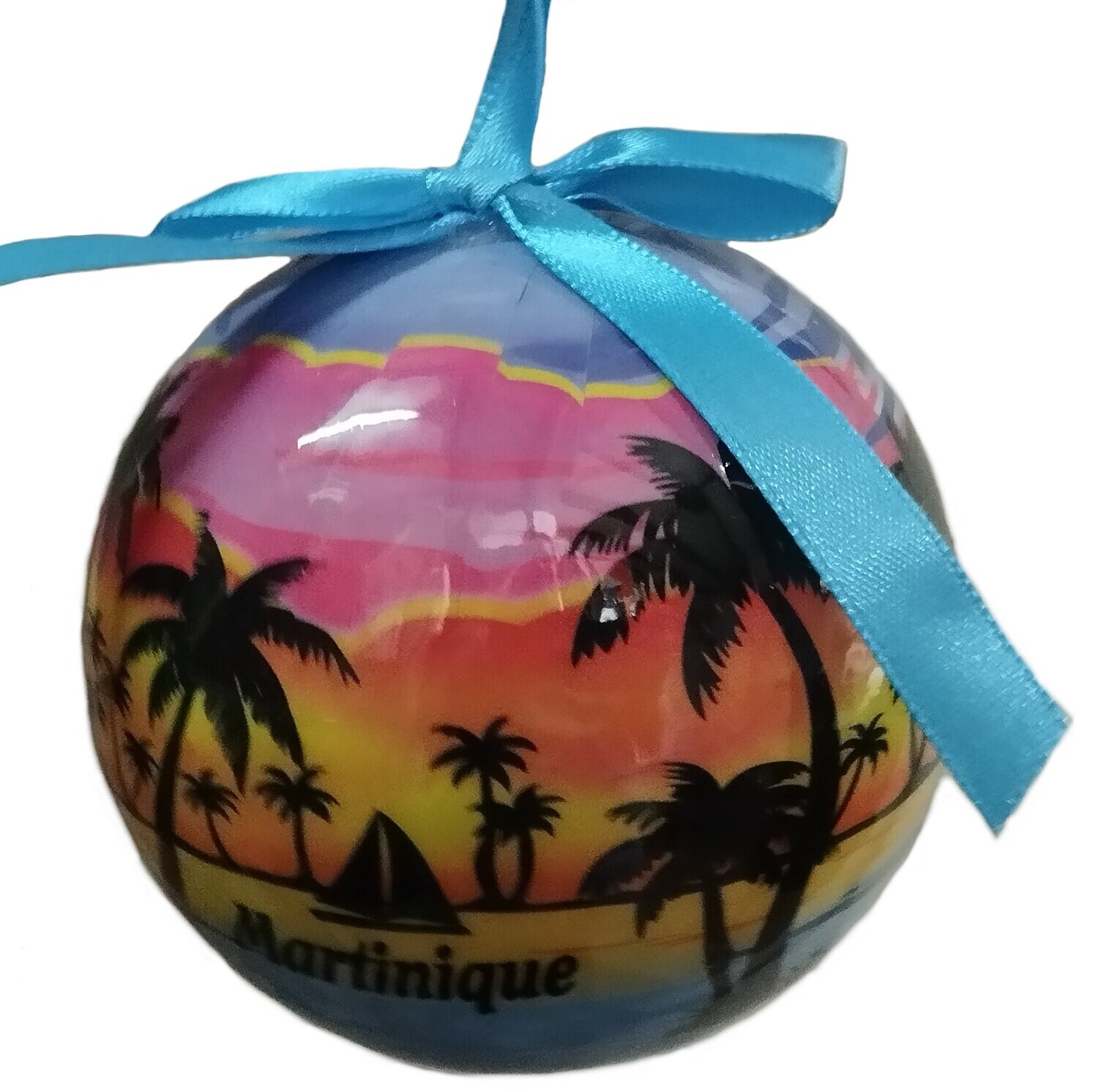 BOULE DECO POUR ARBRE DE NOEL - COUCHER DE SOLEIL