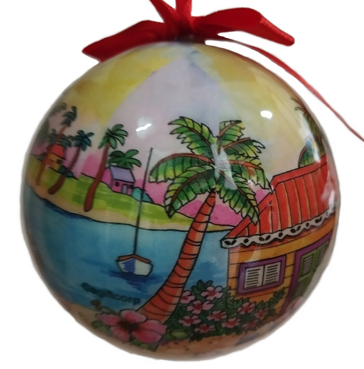 BOULE DECO POUR ARBRE DE NOEL - MAISON CREOLE