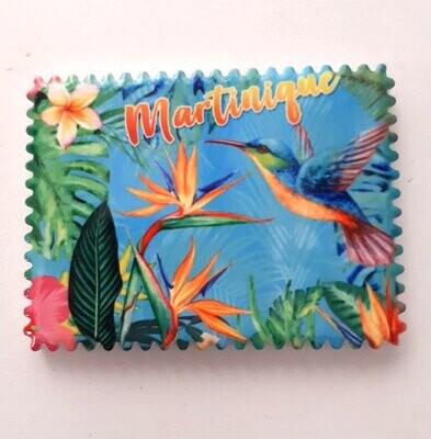 AIMANT MARTINIQUE CERAMIQUE RECTANGLE DENTELE - ONE COLIBRI