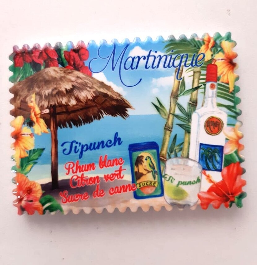 AIMANT MARTINIQUE CERAMIQUE RECTANGLE DENTELE - TIKI TI PUNCH