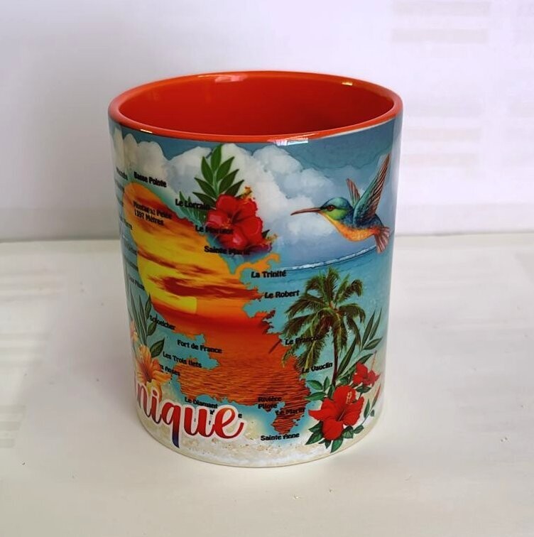 CHOPE BICOLORE MARTINIQUE - ORANGE CARTE COUCHER SOLEIL