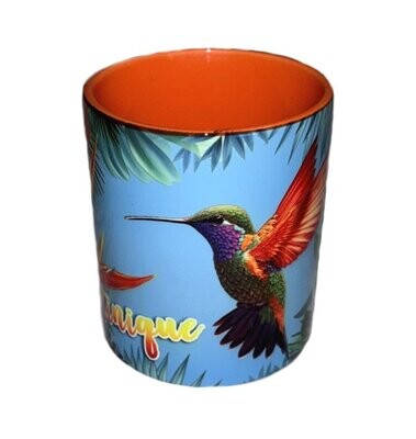 CHOPE BICOLORE MARTINIQUE - ORANGE COLIBRI AILES ROUGES