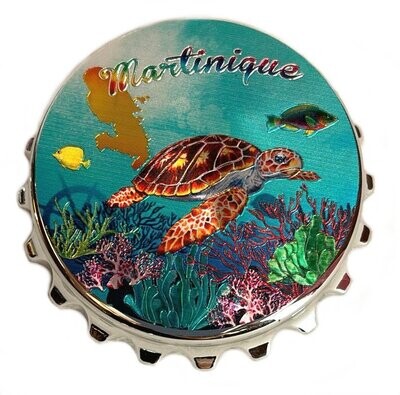 AIMANT DECAPSULEUR MARTINIQUE - TORTUE CARTE