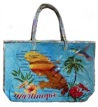 SAC DE PLAGE TRANSPARENT MARTINIQUE - CARTE COUCHER