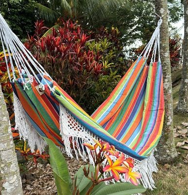 HAMAC DOUBLE MADRAS AVEC FRANGES - 357