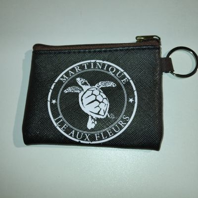 POCHETTE AVEC PORTE-CLES MARTINIQUE - LOGO TORTUE PETIT MODELE